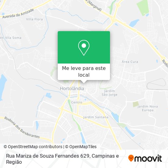 Rua Mariza de Souza Fernandes 629 mapa