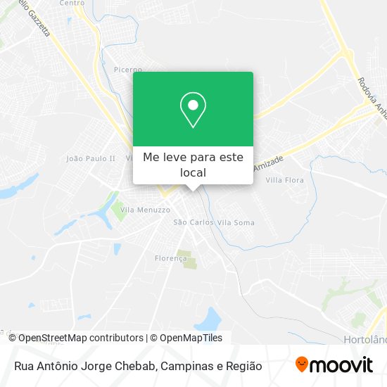 Rua Antônio Jorge Chebab mapa