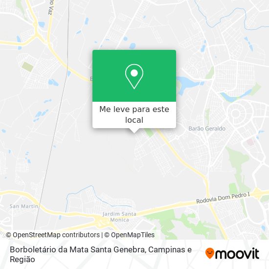 Borboletário da Mata Santa Genebra mapa