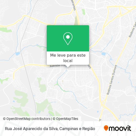 Rua José Aparecido da Silva mapa