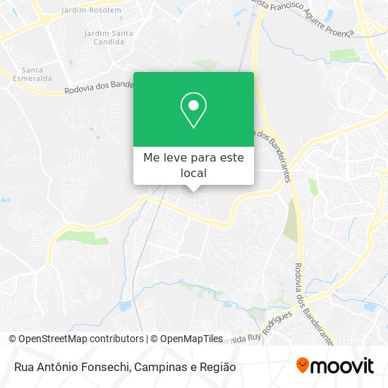 Rua Antônio Fonsechi mapa