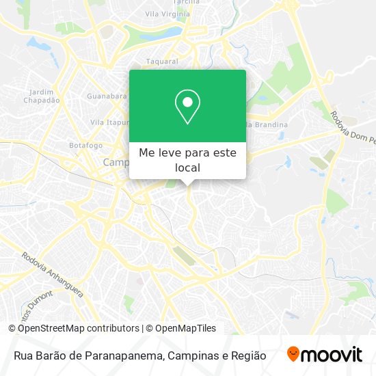 Rua Barão de Paranapanema mapa