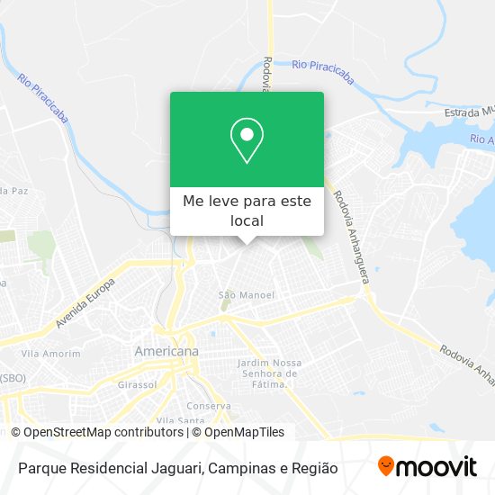 Parque Residencial Jaguari mapa