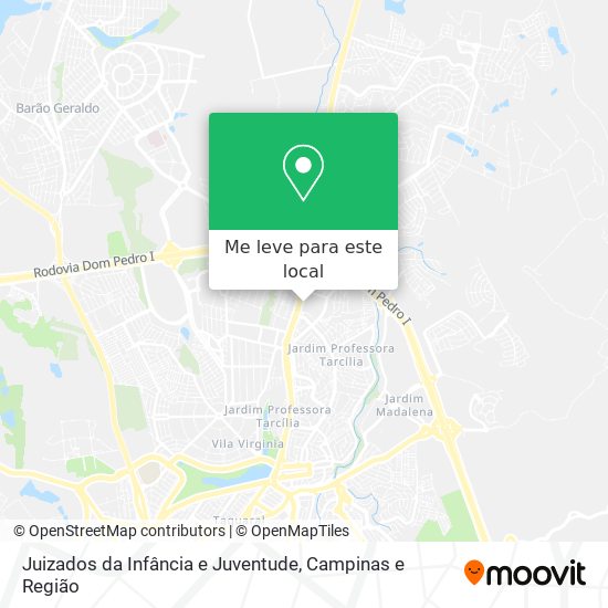 Juizados da Infância e Juventude mapa