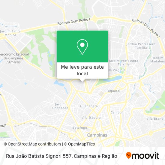Rua João Batista Signori 557 mapa