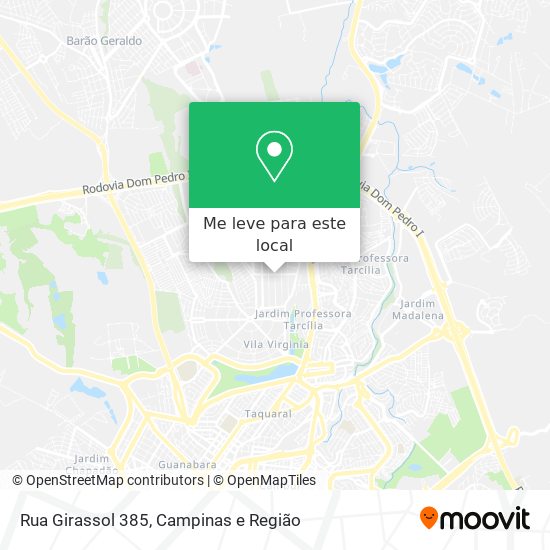 Rua Girassol 385 mapa