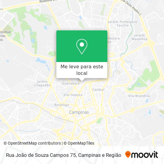 Rua João de Souza Campos 75 mapa