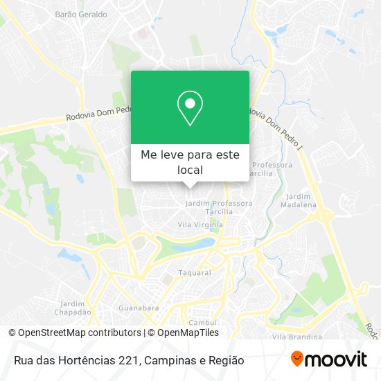 Rua das Hortências 221 mapa