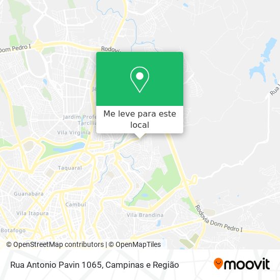 Rua Antonio Pavin 1065 mapa