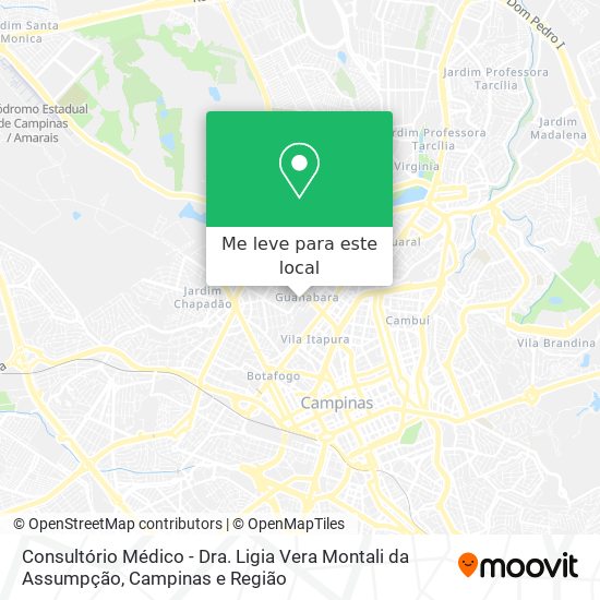 Consultório Médico - Dra. Ligia Vera Montali da Assumpção mapa