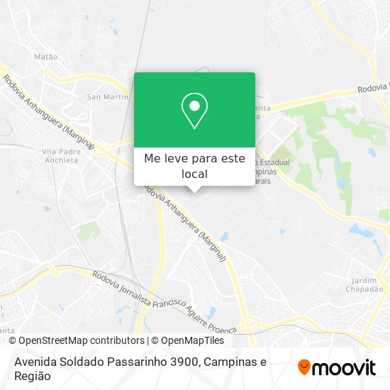 Avenida Soldado Passarinho 3900 mapa