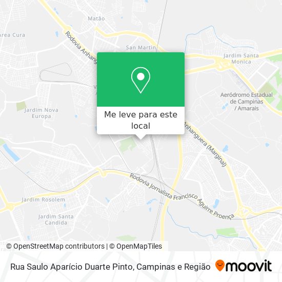 Rua Saulo Aparício Duarte Pinto mapa