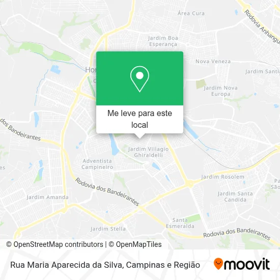 Rua Maria Aparecida da Silva mapa