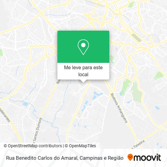 Rua Benedito Carlos do Amaral mapa