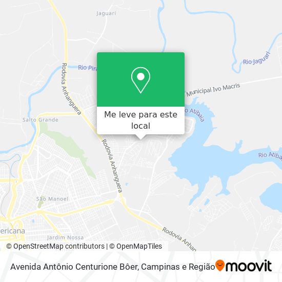 Avenida Antônio Centurione Bôer mapa