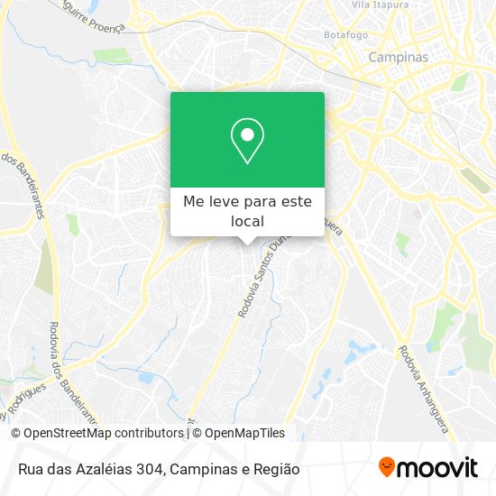 Rua das Azaléias 304 mapa