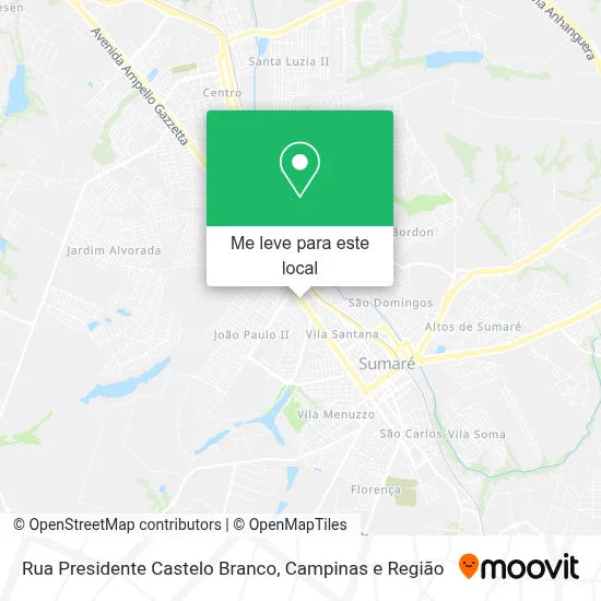Rua Presidente Castelo Branco mapa