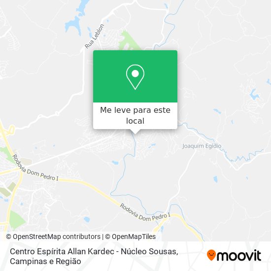 Centro Espírita Allan Kardec - Núcleo Sousas mapa