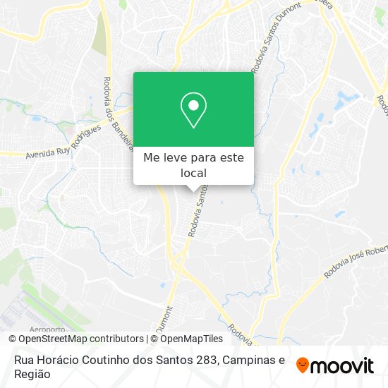 Rua Horácio Coutinho dos Santos 283 mapa