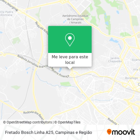 Fretado Bosch Linha A25 mapa