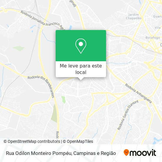 Rua Odilon Monteiro Pompéu mapa