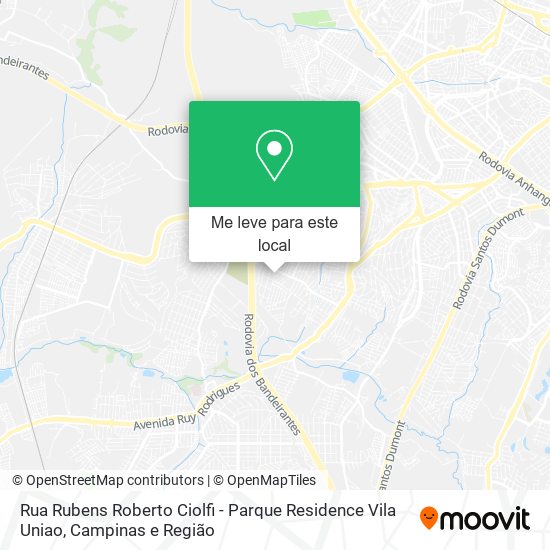 Rua Rubens Roberto Ciolfi - Parque Residence Vila Uniao mapa