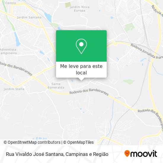 Rua Vivaldo José Santana mapa