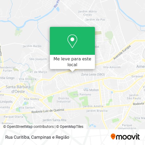 Rua Curitiba mapa
