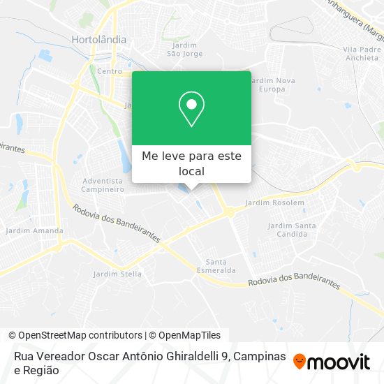 Rua Vereador Oscar Antônio Ghiraldelli 9 mapa