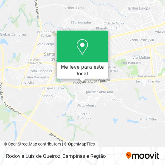 Rodovia Luis de Queiroz mapa