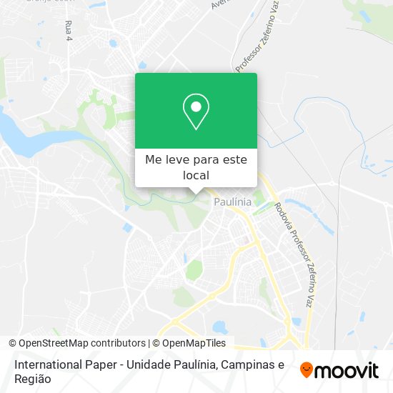 International Paper - Unidade Paulínia mapa