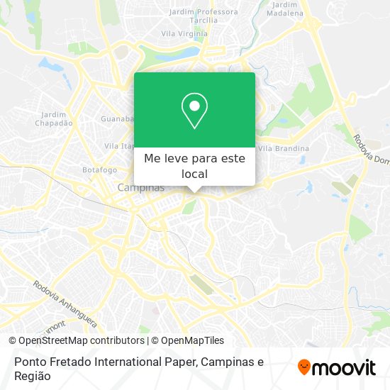 Ponto Fretado International Paper mapa