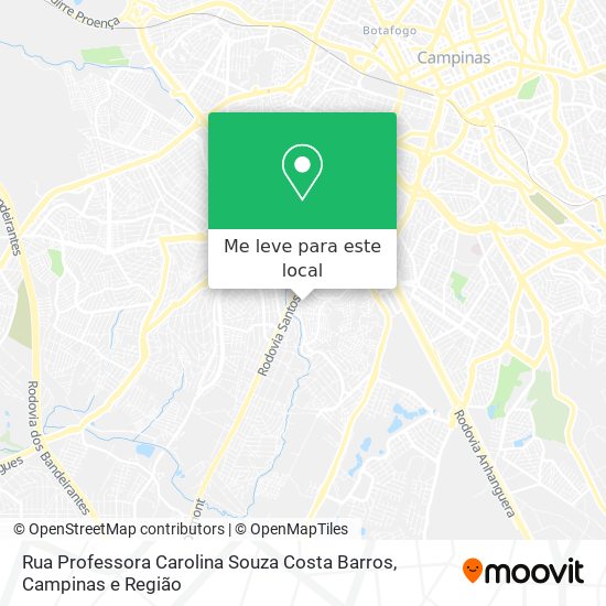 Rua Professora Carolina Souza Costa Barros mapa