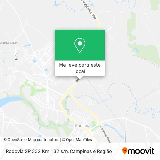 Rodovia SP 332 Km 132 s/n mapa