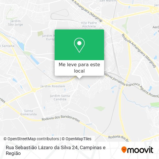 Rua Sebastião Lázaro da Silva 24 mapa