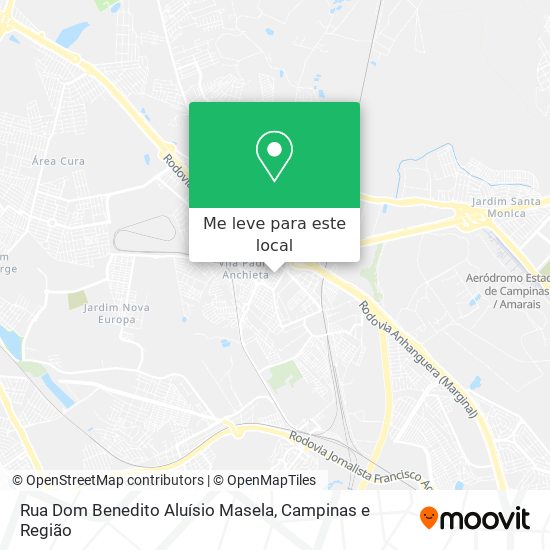 Rua Dom Benedito Aluísio Masela mapa