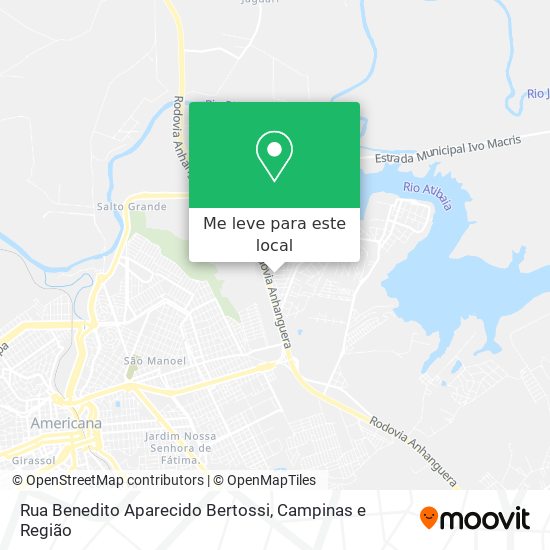 Rua Benedito Aparecido Bertossi mapa