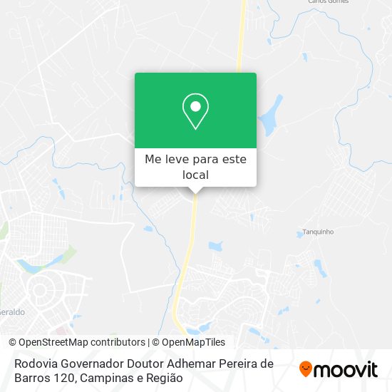 Rodovia Governador Doutor Adhemar Pereira de Barros 120 mapa