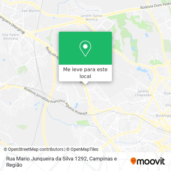 Rua Mario Junqueira da Silva 1292 mapa