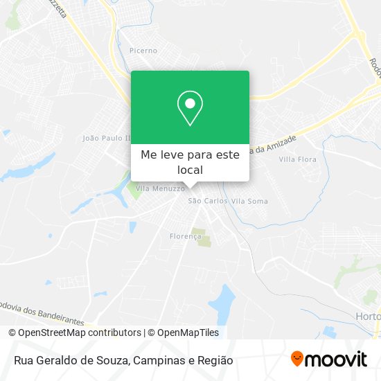 Rua Geraldo de Souza mapa