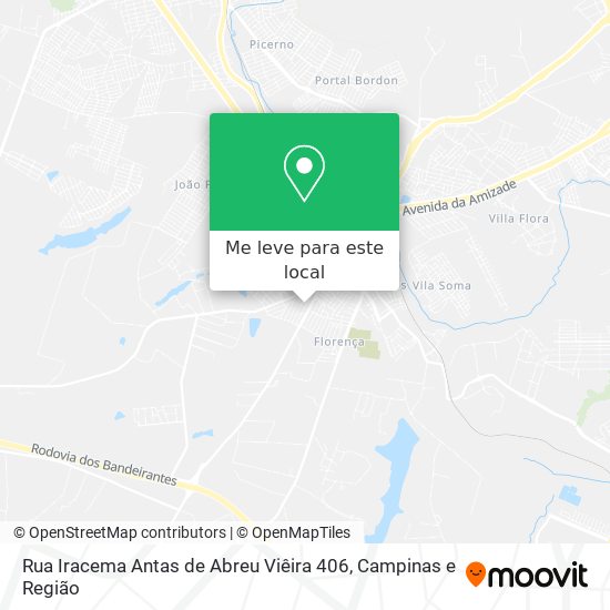 Rua Iracema Antas de Abreu Viêira 406 mapa