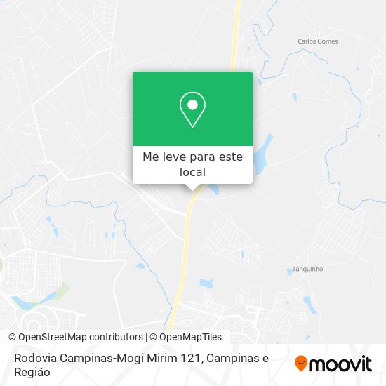 Rodovia Campinas-Mogi Mirim 121 mapa