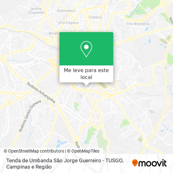 Tenda de Umbanda São Jorge Guerreiro - TUSGO mapa