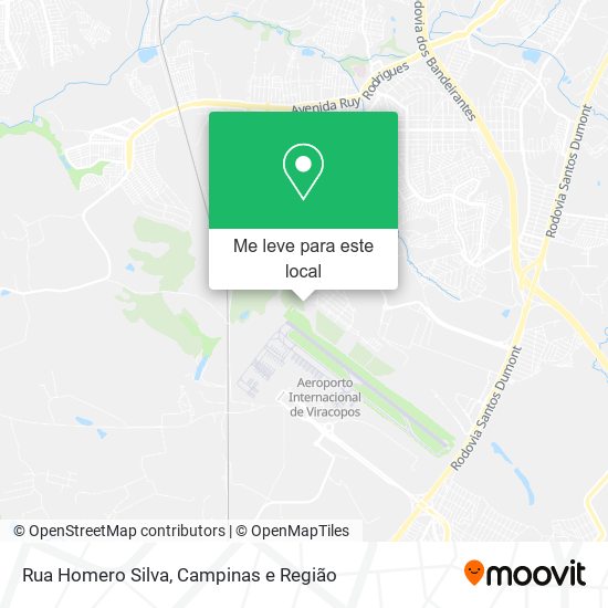 Rua Homero Silva mapa