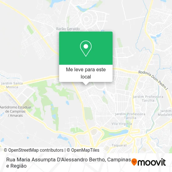 Rua Maria Assumpta D'Alessandro Bertho mapa