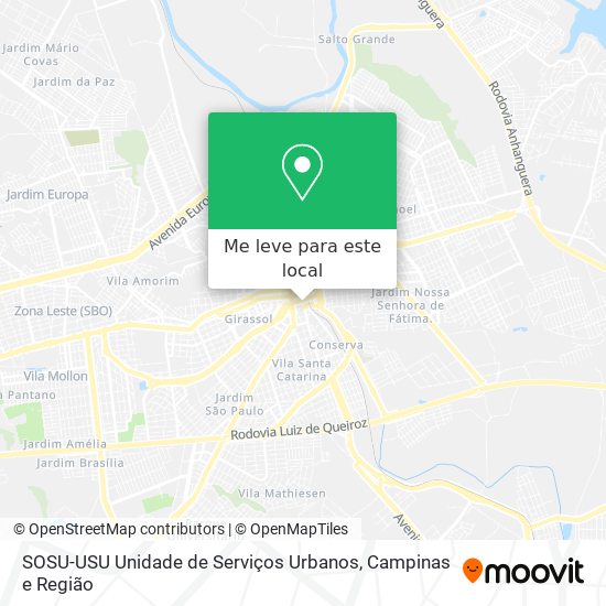 SOSU-USU Unidade de Serviços Urbanos mapa