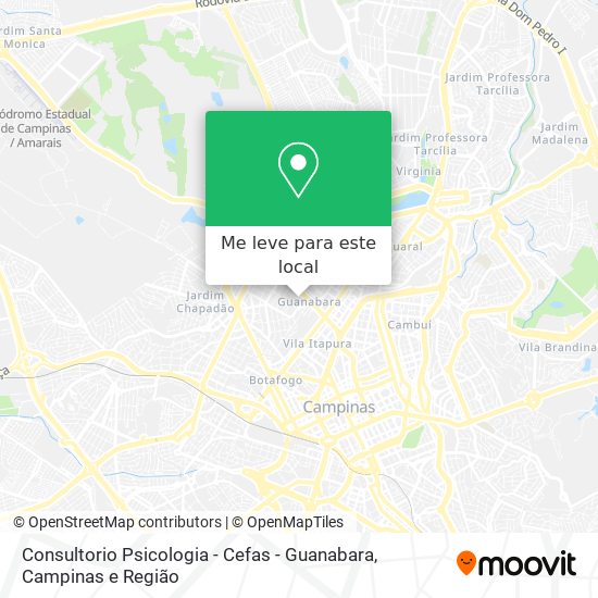 Consultorio Psicologia - Cefas - Guanabara mapa