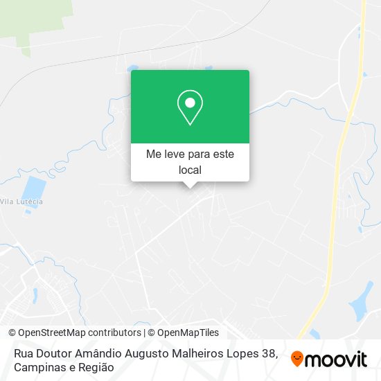 Rua Doutor Amândio Augusto Malheiros Lopes 38 mapa