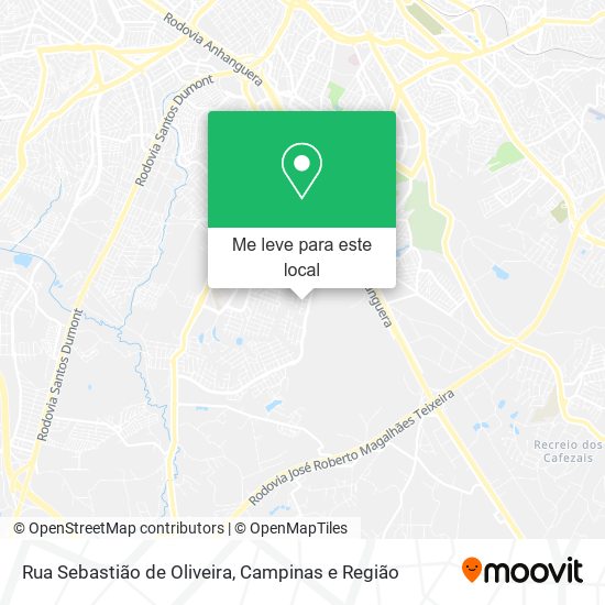Rua Sebastião de Oliveira mapa
