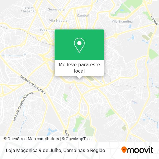 Loja Maçonica 9 de Julho mapa